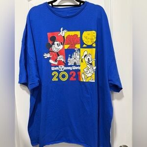 Walt Disney World 2021 Royal Blue Mickey & Donald T-Shirt. Size 5XL.